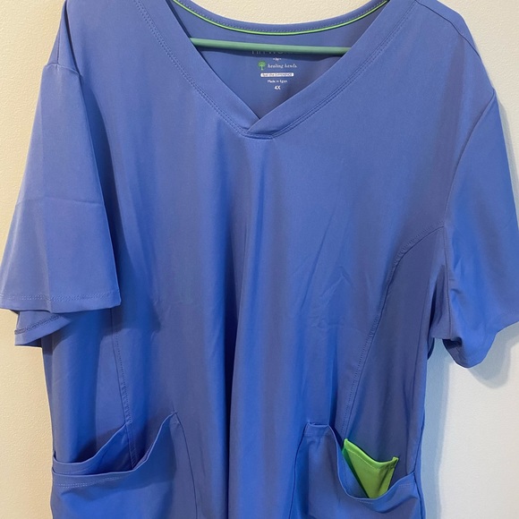 Light blue scrub top